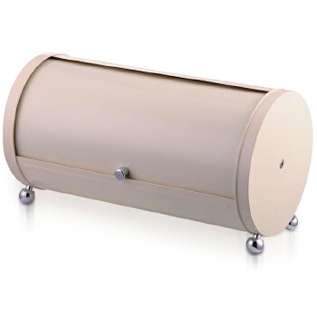 Decorative round shape black powder coating metal French Bread Box 